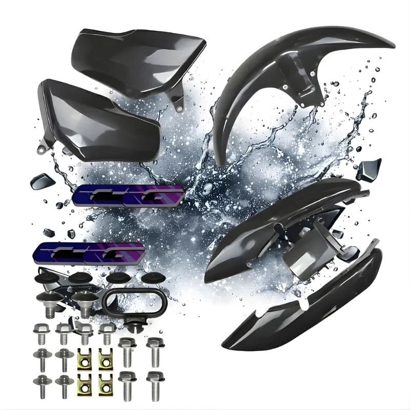 Kit Carenagem Completo Cg Titan 125 Cinza Grafite 1995 1996 1997 + Parafusos e Adesivos