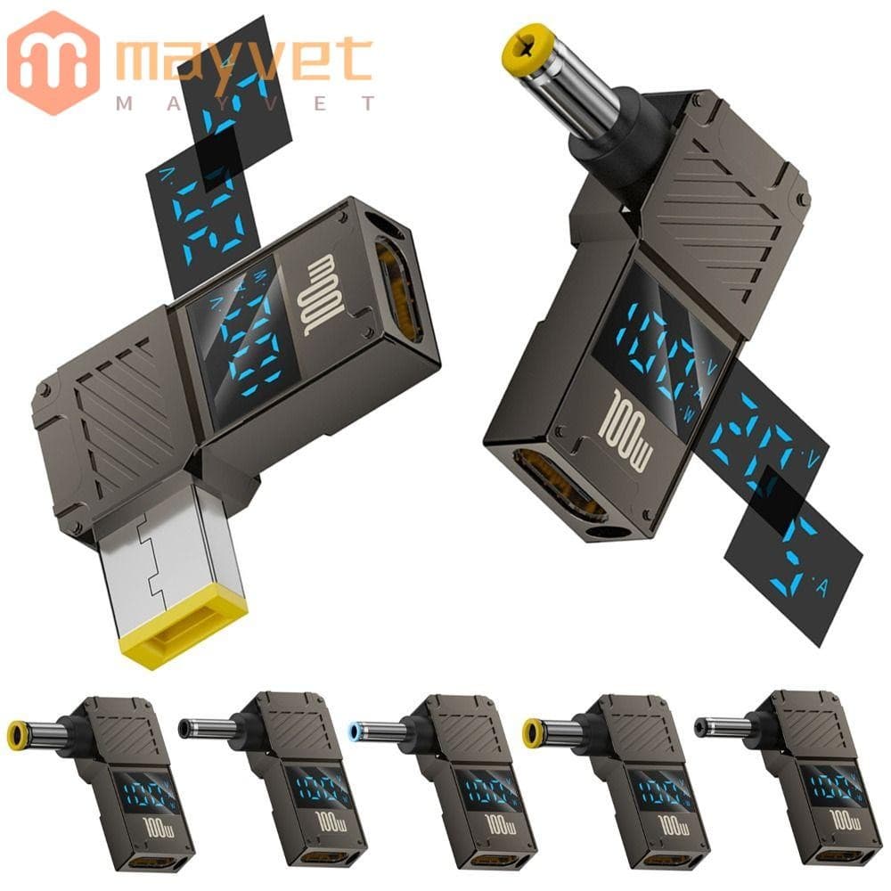Conversor MAYVET USB-C Para DC , Adaptador Inteligente PD 100W Tipo Carregamento Rápido/Dell