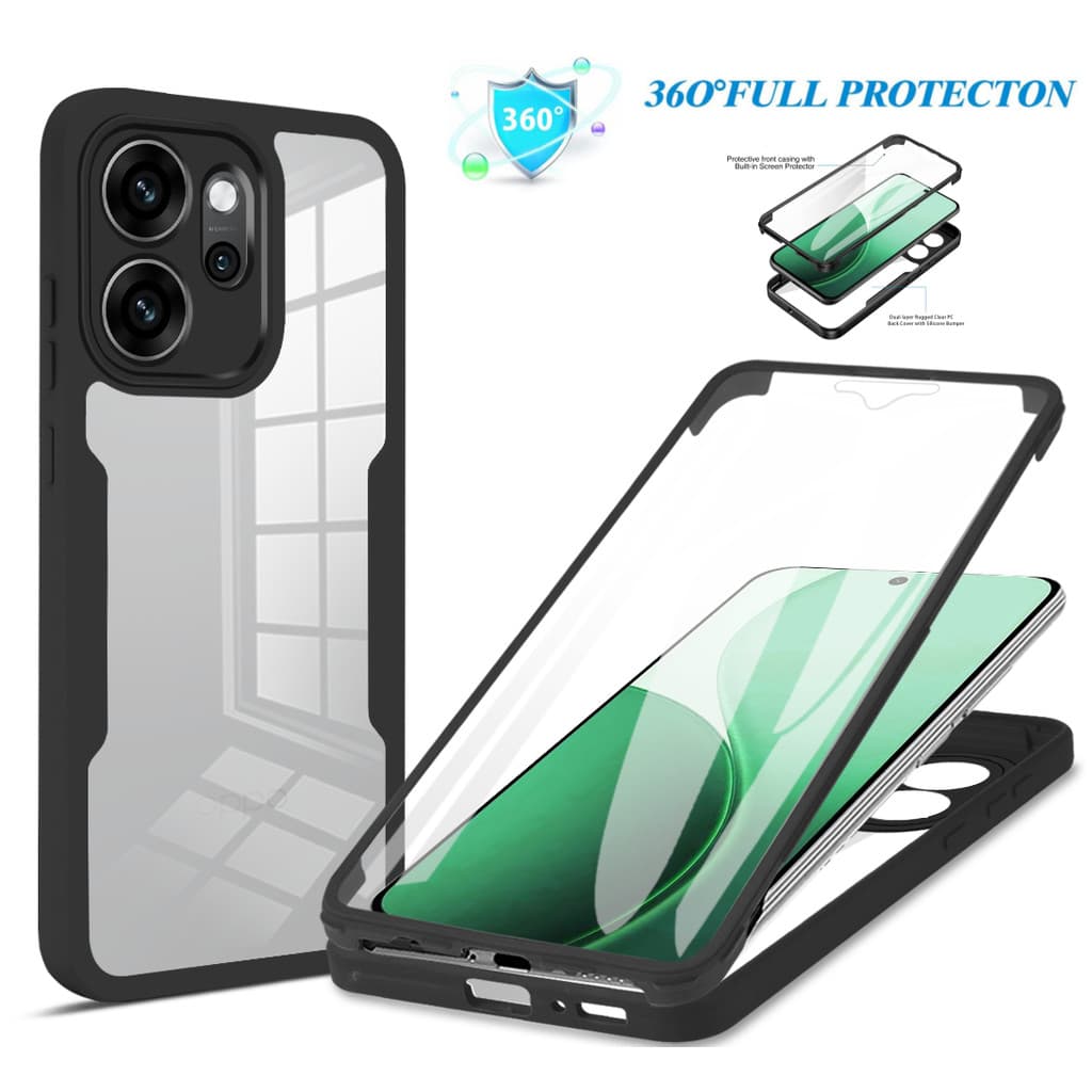 360 Capa De Proteção De Corpo Inteiro Para OPPO A6X A6 A5 Pro Reno 15 14 15F 14F Capa à prova de choque para tela fronta
