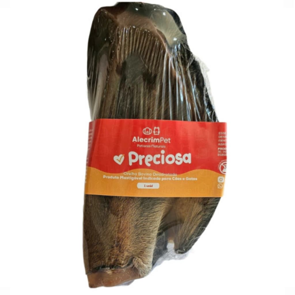 PRECIOSA ORELHA BOVINA ALECRIMPET MORDEDORES NATURAIS PARA CÃES UN