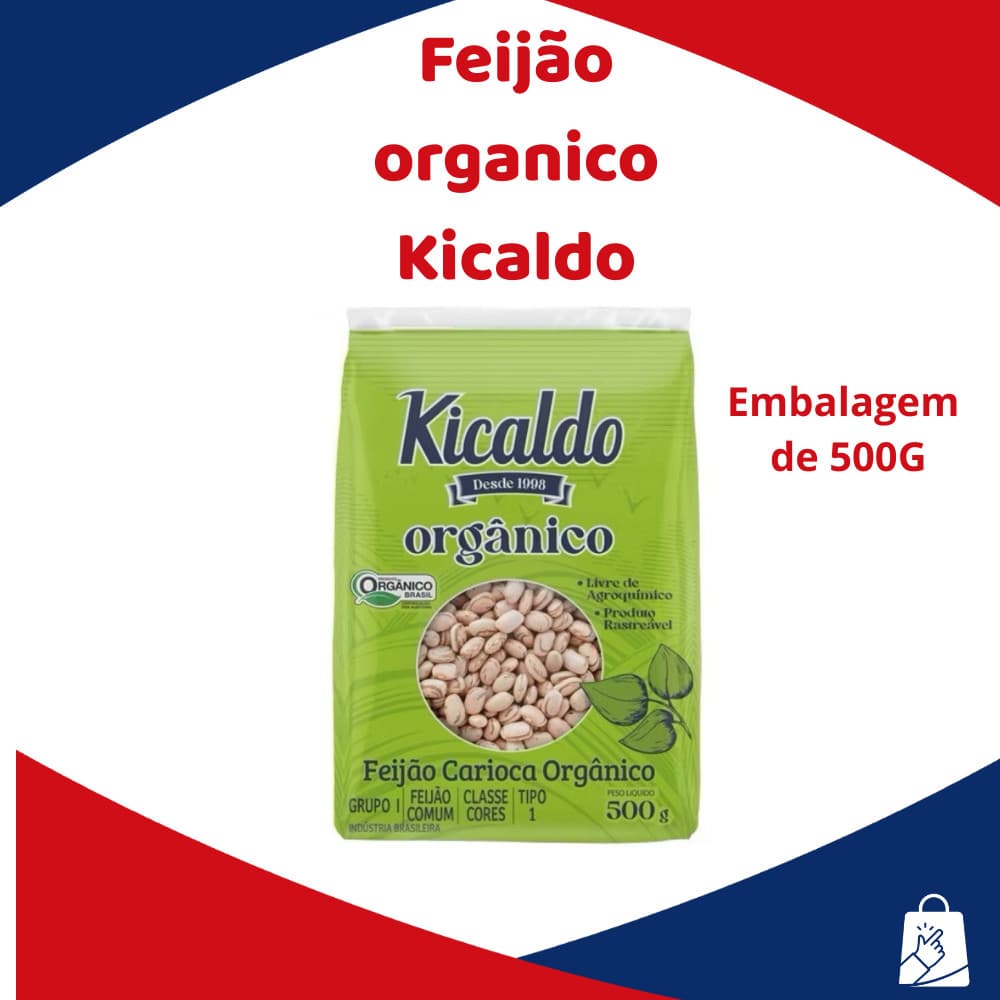 Feijão Orgânico Tipo 1 Classe Cores Kicaldo - 500g