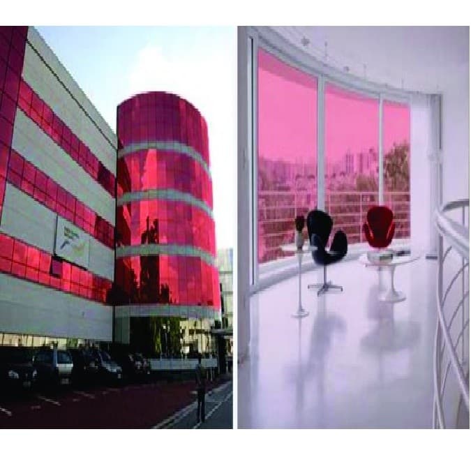 insulfilm espelhado para vidros,vermelho,4mt x50cm,insu film   p/janela,insulfilms,residencial,isofilme