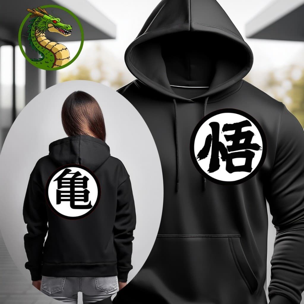 Blusa de Frio Canguru Moletom   Frente e Verso  Dragon Ball Z Goku Anime Desenho