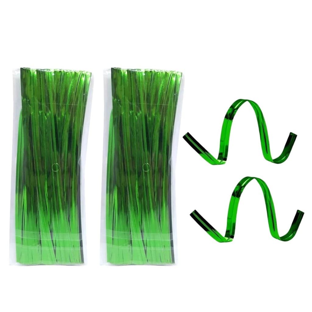 Jogo 200 Fecho Prático Aramado Flexível Verde 11cm X 4mm - Magizi