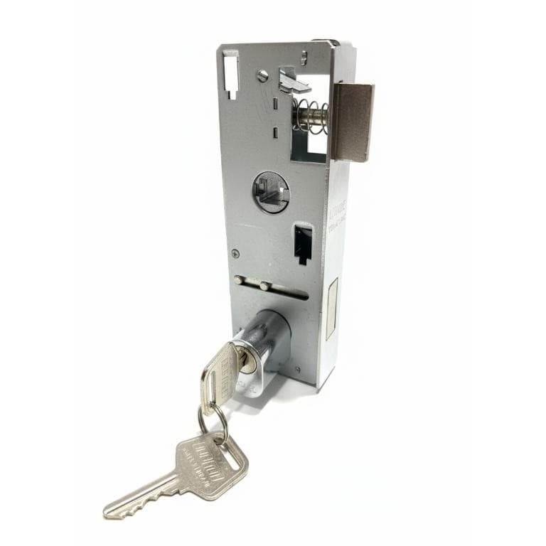 Miolo 1520TA Oval p/ Fechadura Maçaneta Cromado Cilindro 2 Chaves Porta Pivotante Vidro