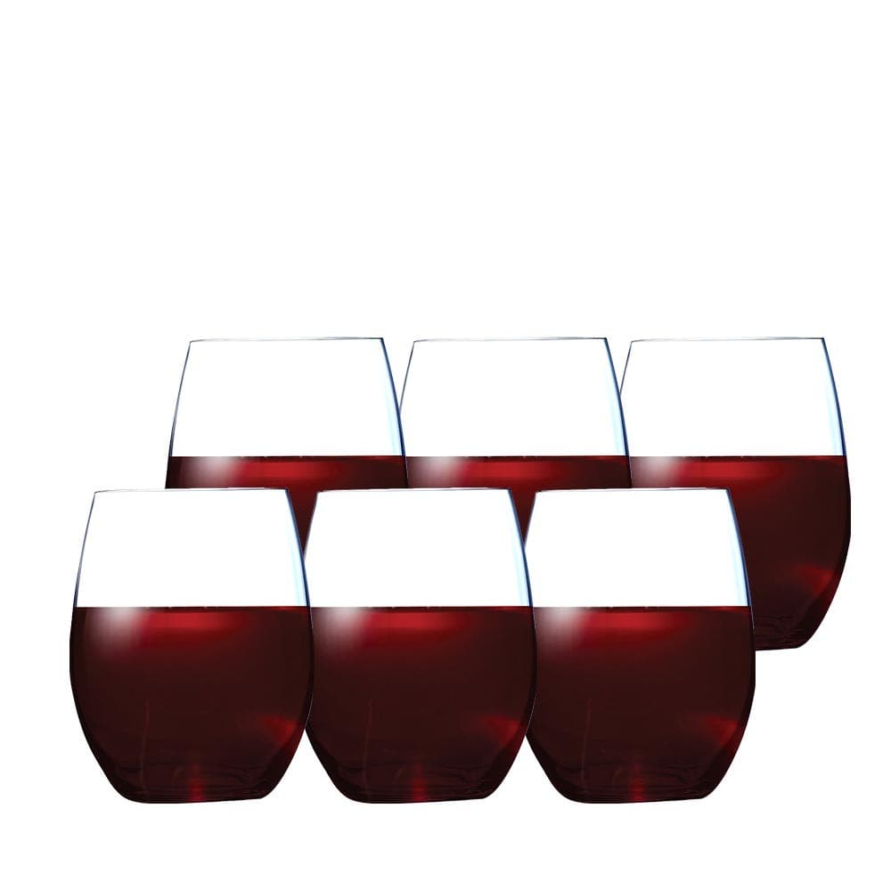 Jogo 6 Copos de Cristal Krysta Primary Alto 400ml, Copos de Cristal Água Suco - Chef&Sommelier