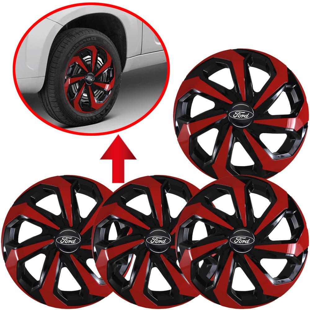 4 Calotas Esportivas aro 14 Spider Compativel com Ka Fiesta Sedan Focus