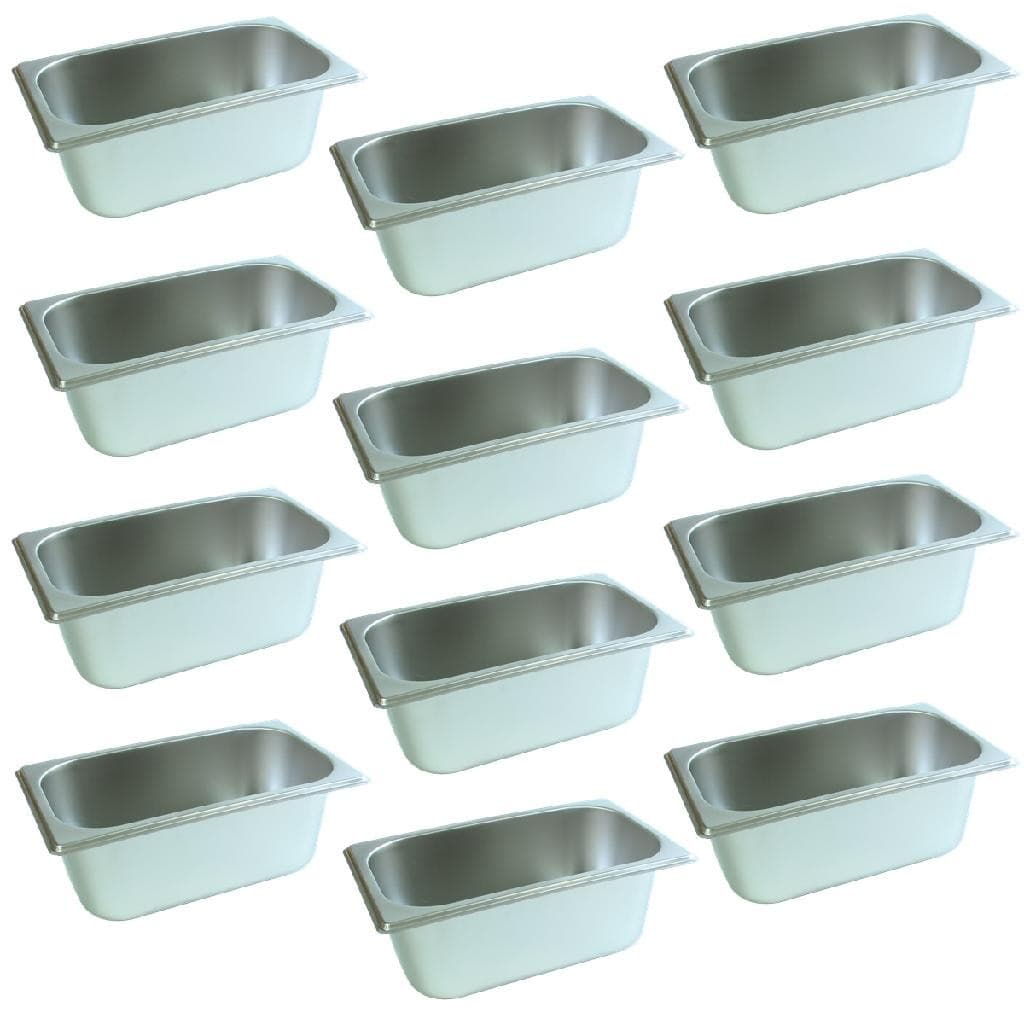 12 Cuba Gastronomica Inox 1/4x100 Gn Buffet Cozinha Restaura