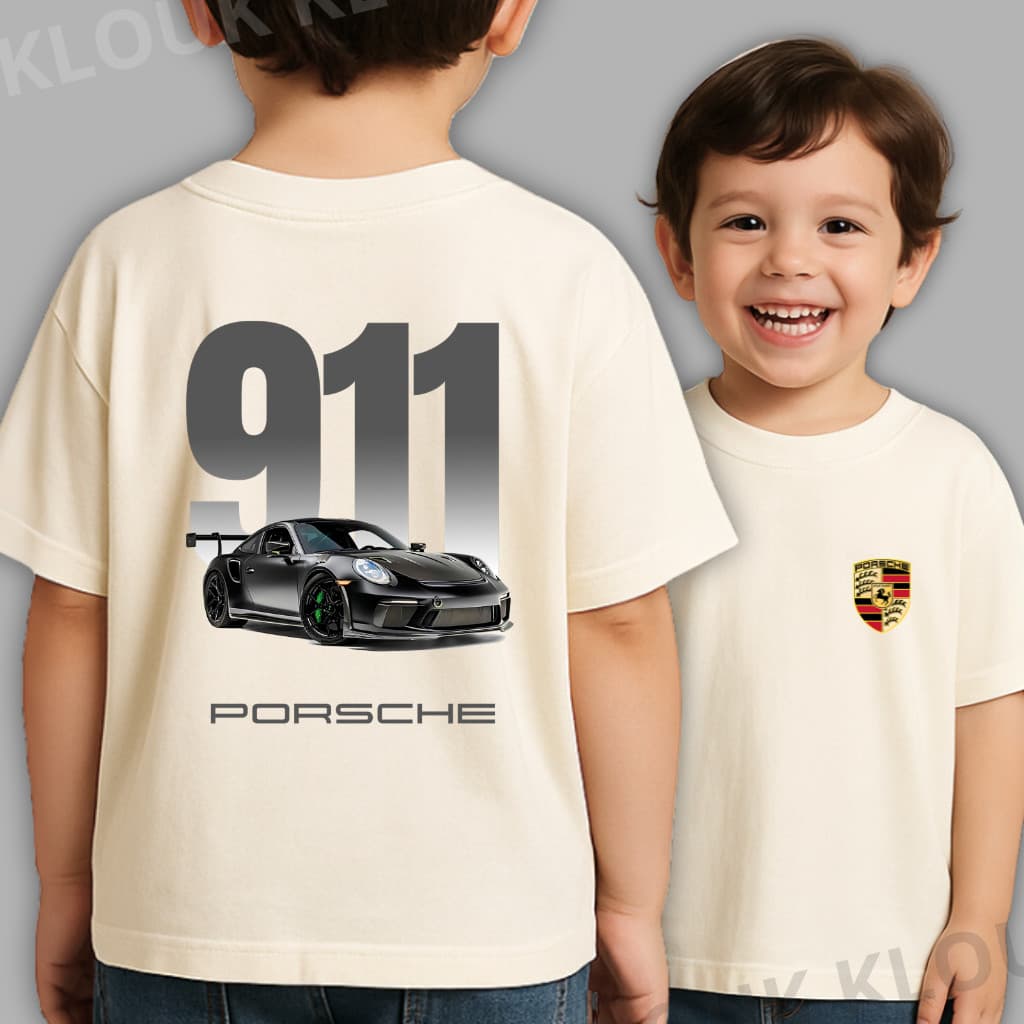 Camiseta Juvenil Infantil Adulto Porsche 911 Numero Velocidade Video Game Carros unissex 100% Algodão