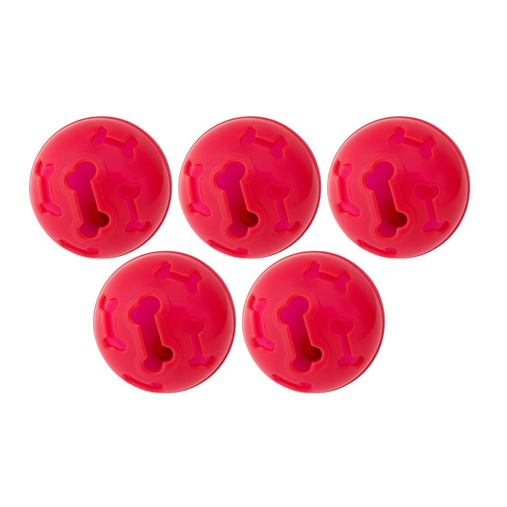 Kit 5 Bola Petisco Interativo Pink Neon Livre de BPA Brinquedo Pet