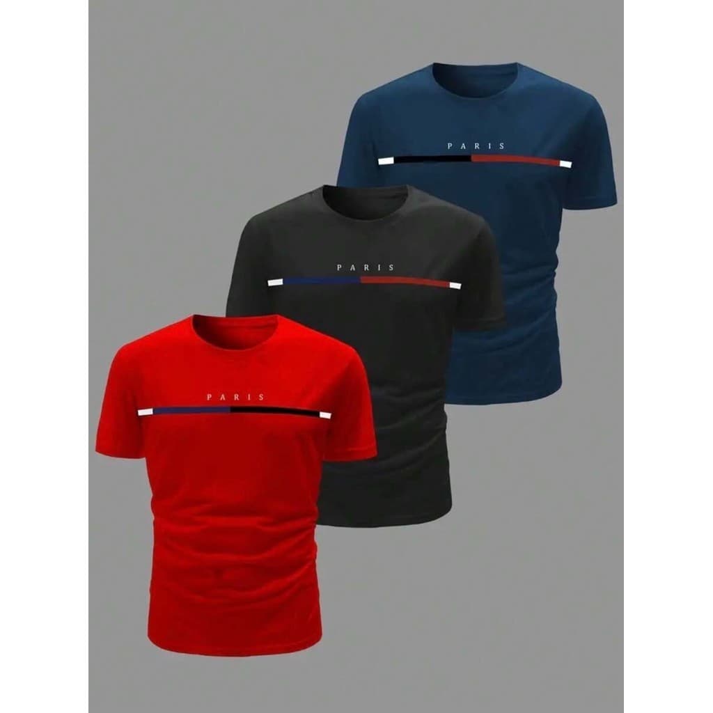 Kit 3 Camisetas Masculina 100% Algodão Blusa Para o Verão  Unissex