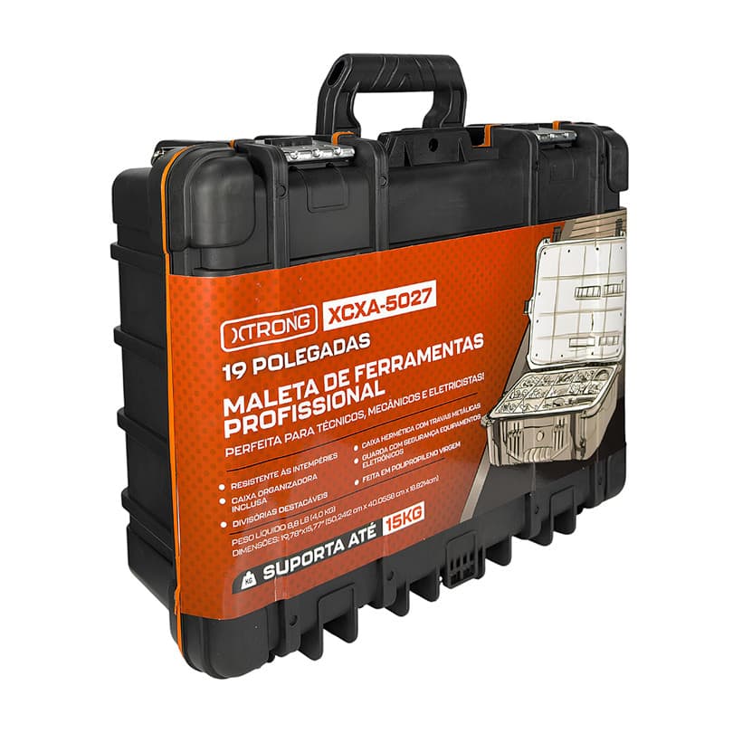 Maleta Profissional para Ferramentas 19" (480mm) com Divisórias Removíveis Xtrong XCXA-5027