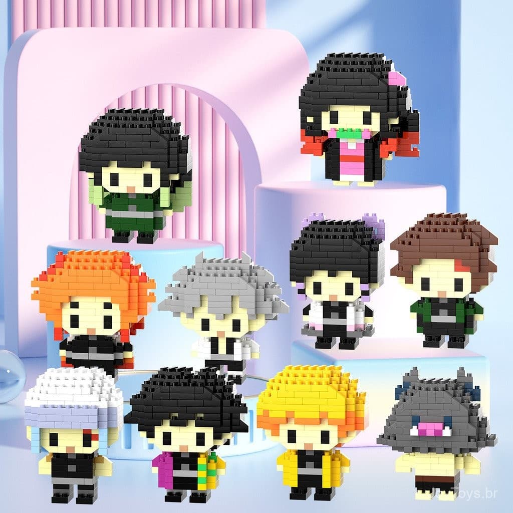 Blocos de Montar Lâmina do Demon Slayer Brinquedo de Montagem Quebra-Cabeça Infantil Presente para Meninas e Meninos SET