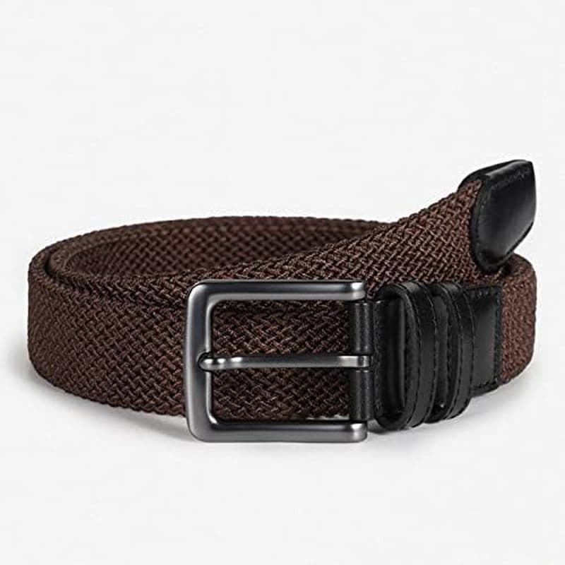 FARZI Cinto De Tecido Elástico De Camada Dupla Masculino high-end Primeira Cintura Elástica Lazer Esportes Lona