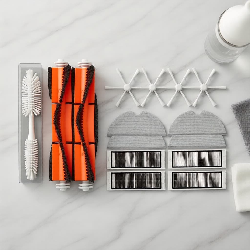 Peças de Reposição para Xiaomi Mijia 1C/2C e Mi Robot Vacuum STYTJ03ZHM – Escova Principal, Escova Lateral, Filtro