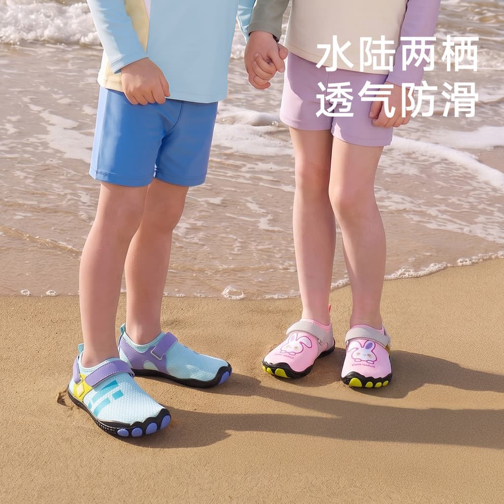 Crianças sapatos de praia à beira-mar meninos meninas rio-trating sapatos anti-deslizamento anti-corte verão bebê nataçã