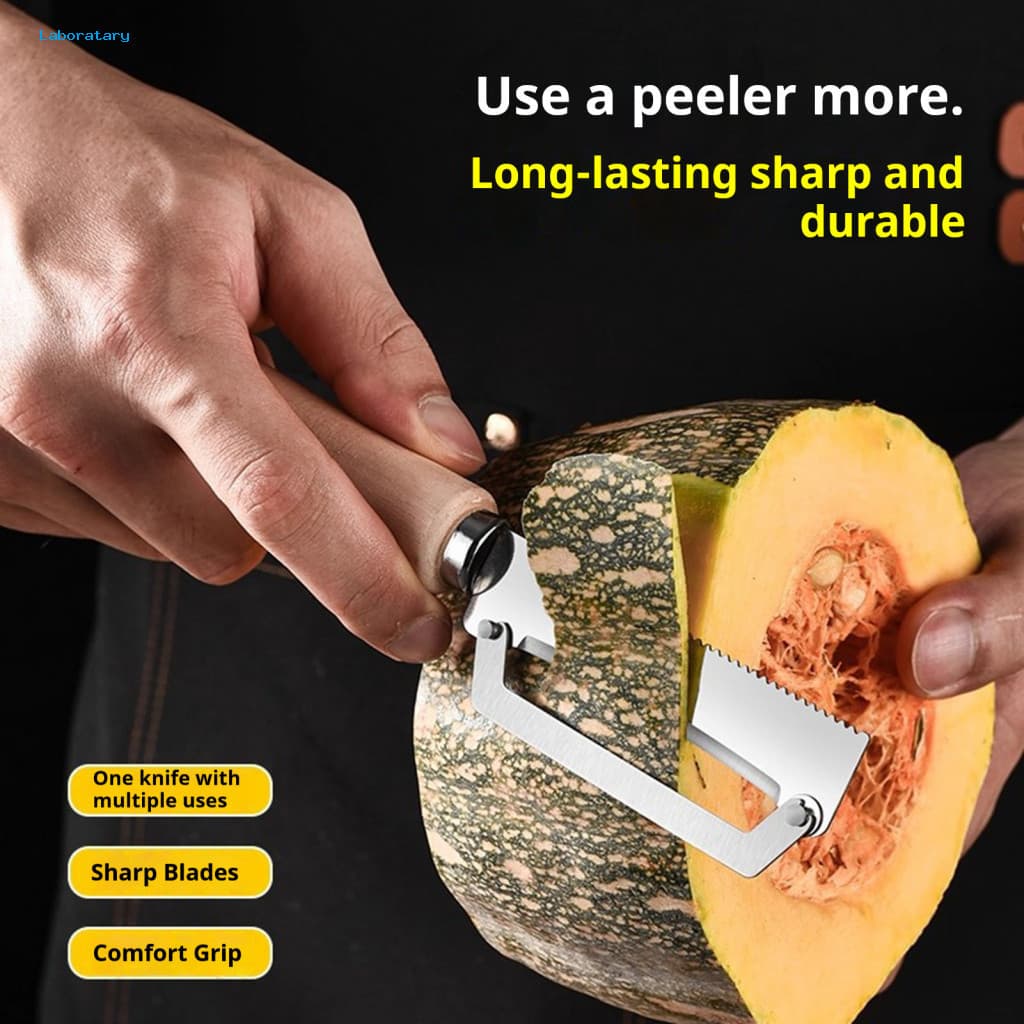 1/2Pcs SHARP PRECISION BLADES: This vegetable peeler features precision-ground stainless steel blades that effortlessly