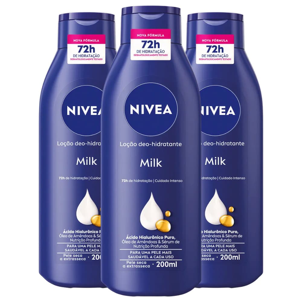 Nivea Milk Hidratante Corporal 72h De Hidratação 200ml