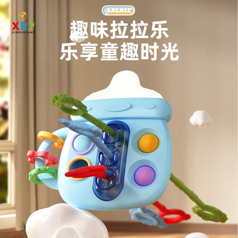 Brinquedo de puxar e empurrar para bebês e crianças pequenas, para desenvolvimento de habilidades motoras finas, brinque
