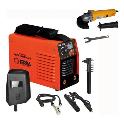 Máquina Inversora De Solda 220v + Esmerilhadeira/lixadeira