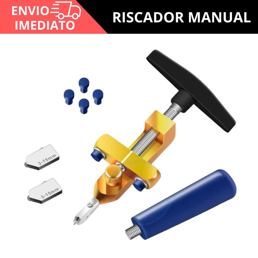 Riscador Cortador Profissional Manual Para Corte de Vidro, Espelho, Cerâmica e Telhas Cerâmicas