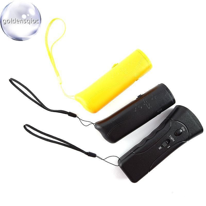 Ouro LED Bateria Ultrassônico Pet Dog Repeller Anti Latido Parar Bark Device Trainer Pt