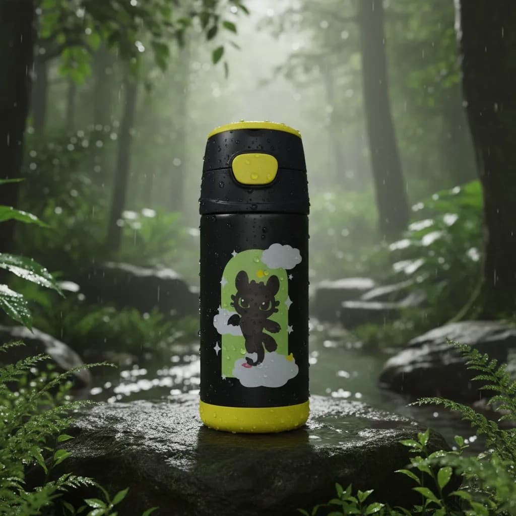 Garrafa Dragão Fúria Da Noite 350ml Infantil