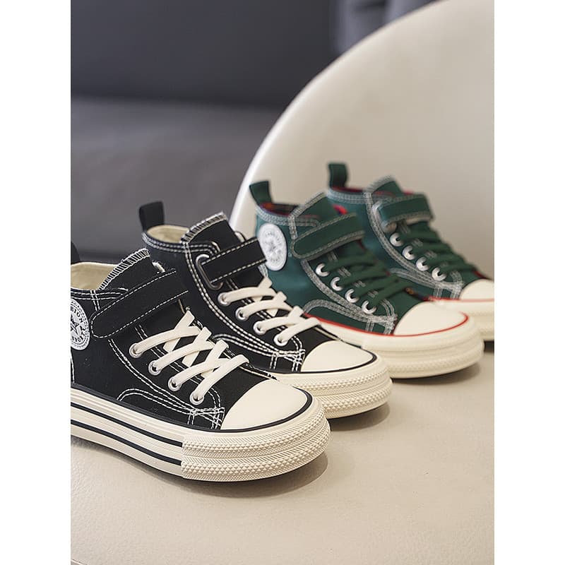 Crianças sapatos de lona meninos 2026 primavera outono novo estilo meninas tênis de alta qualidade de sola grossa sapato