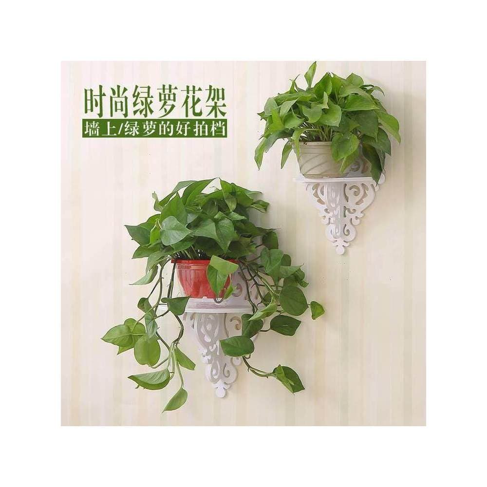 Parede pendurado parede verde endro flor suporte prateleira de parede pendurado sem perfuração quarto divisória de pared