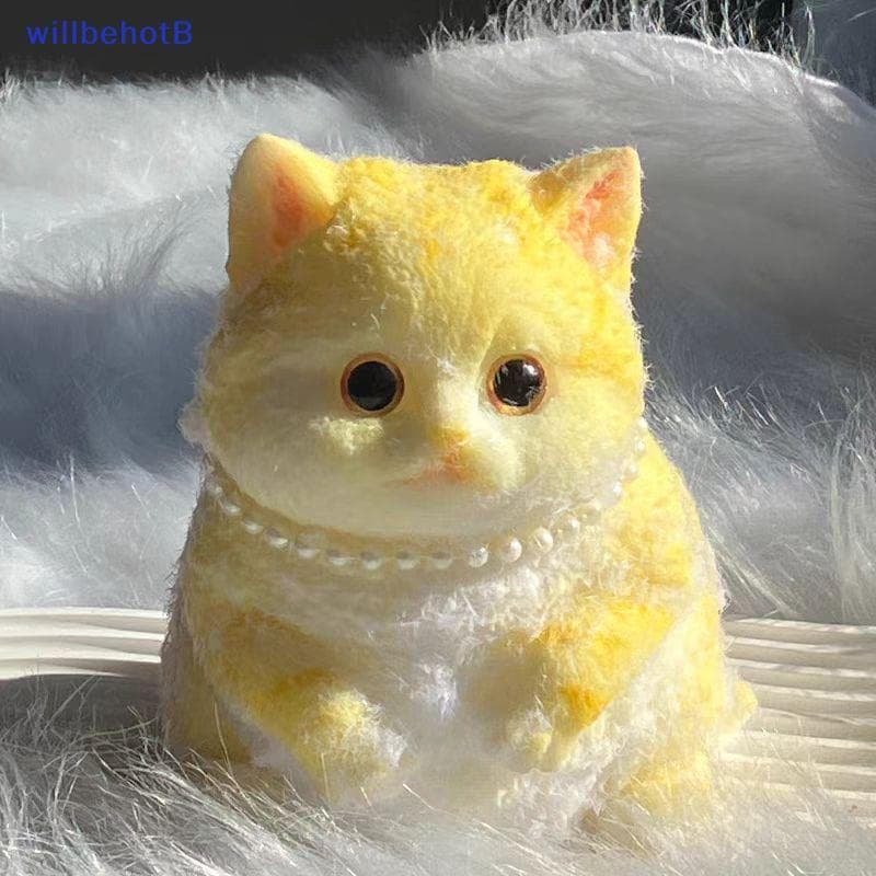 [WillbehotB] Taba Bonito Gato Chubby Laranja Pelúcia Macio Stiy Menina Crianças Presente De Aniversário Fidget Brinquedo