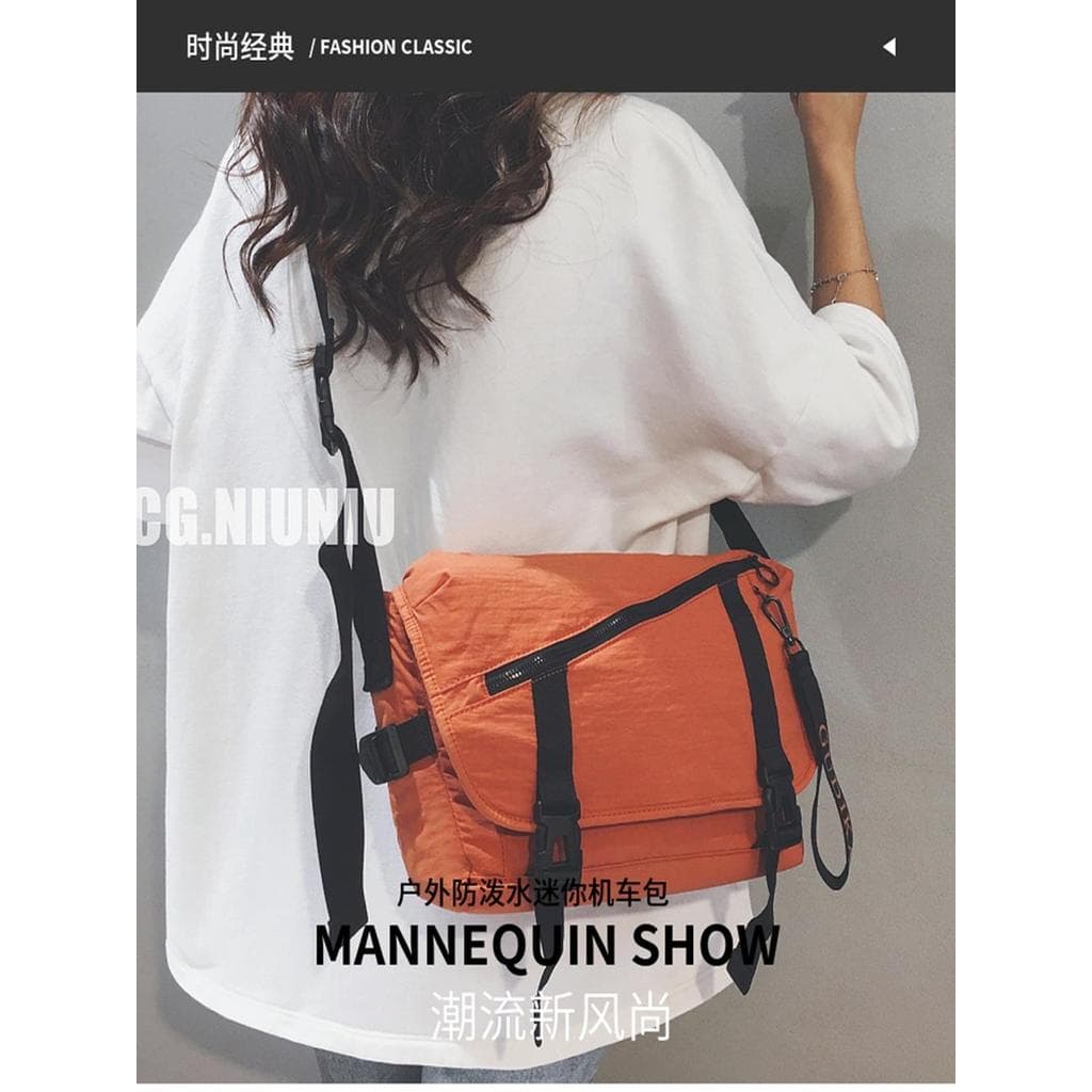 Bolsa mensageiro 2026 novo estilo de grande capacidade leve repelente de água moda Casual aba na moda All-Match bolsa de