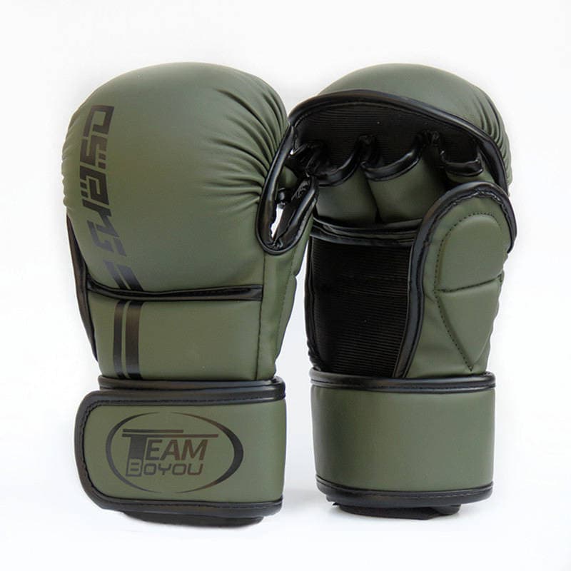 Meio dedo luvas infantis MMA luvas de treinamento profissional abrangente luta adulto dedo dividido de boxe luvas