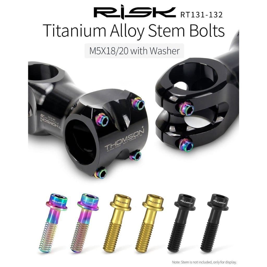 RISK M5x16mm Liga De Titânio Bicicleta Parafusos De Guiador Haste Fixa Figma Allen Chave De Direção Fixadores