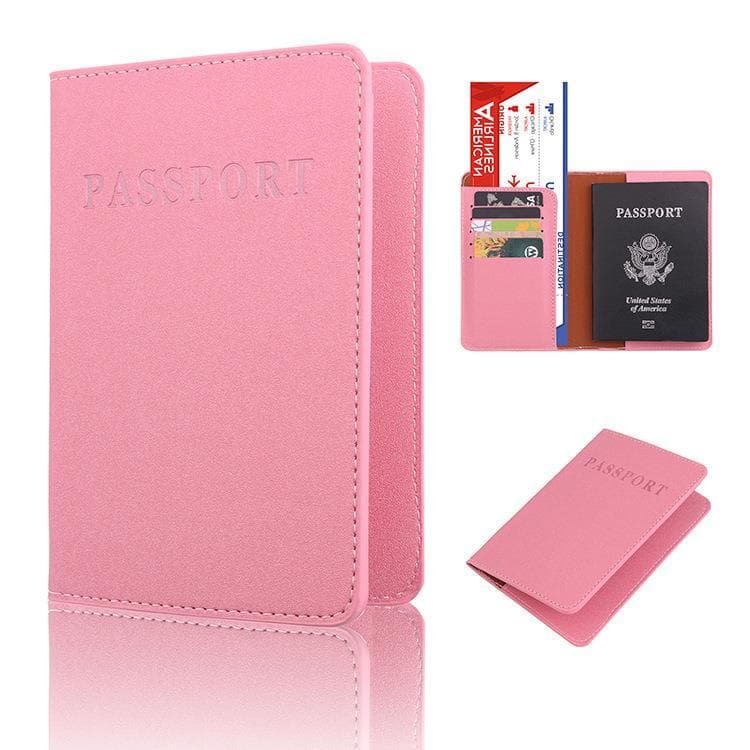 Porta-passaporte fosco PU, bolsa para passaporte com vários cartões, porta-documentos, viagem no exterior, longo, curto,