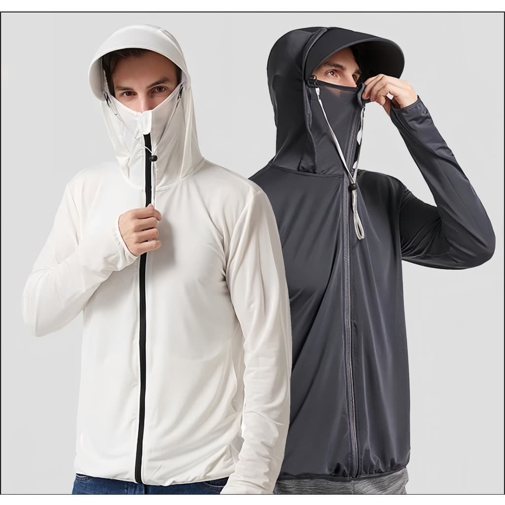 Verão UPF 50 + UV Casacos De Proteção Solar Masculino Fino Macio Respirável Jaqueta De Secagem Rápida Pesca Ao Ar Livre