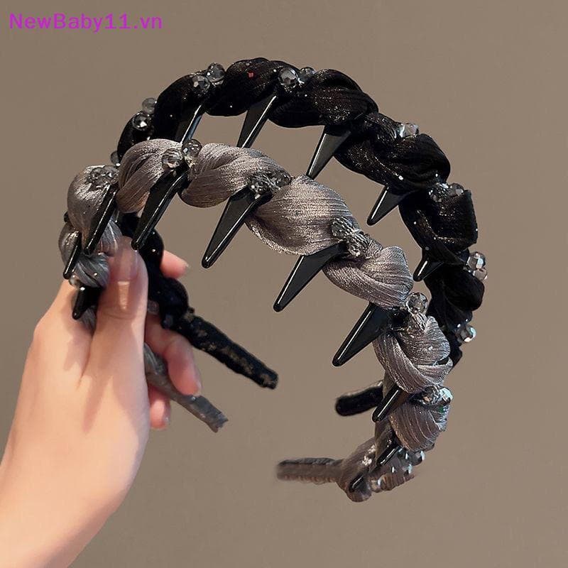 NewBaby Moda Malha Fada Plissado Bolha Suave Temperamento Luz Luxo Dentado Faixa De Cabelo Acessórios Para O Mulher VN