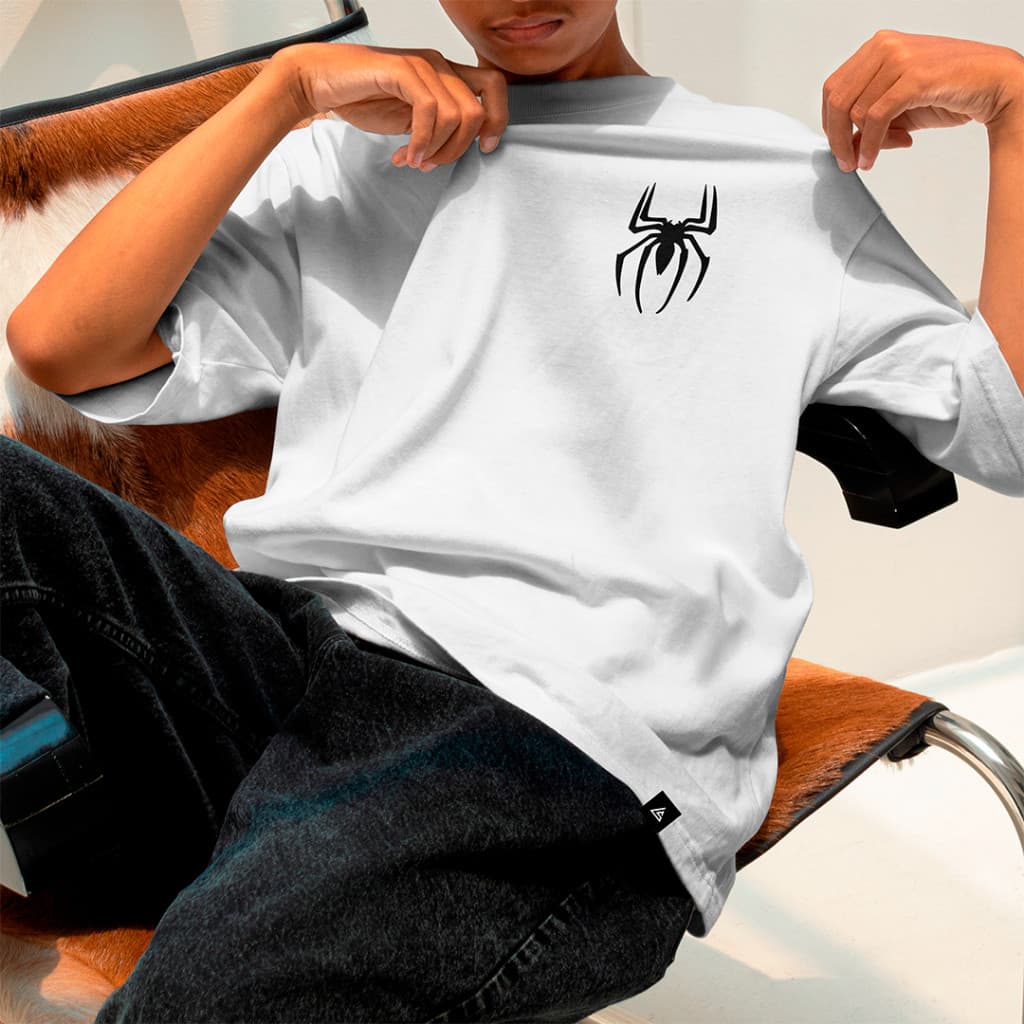 Camiseta Aranha Desenho Streetwear Style Y2k Aesthetic Unissex Camisa Casual Anime