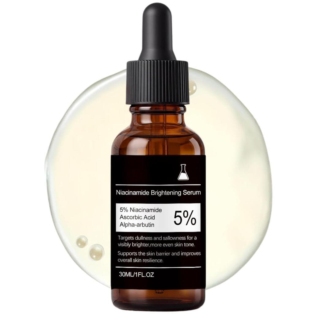 Sérum Facial de Vitamina C com 5% de Niacinamida e Alfa-Arbutina, Cuidado Iluminador para Manchas Escuras, Tom Irregular