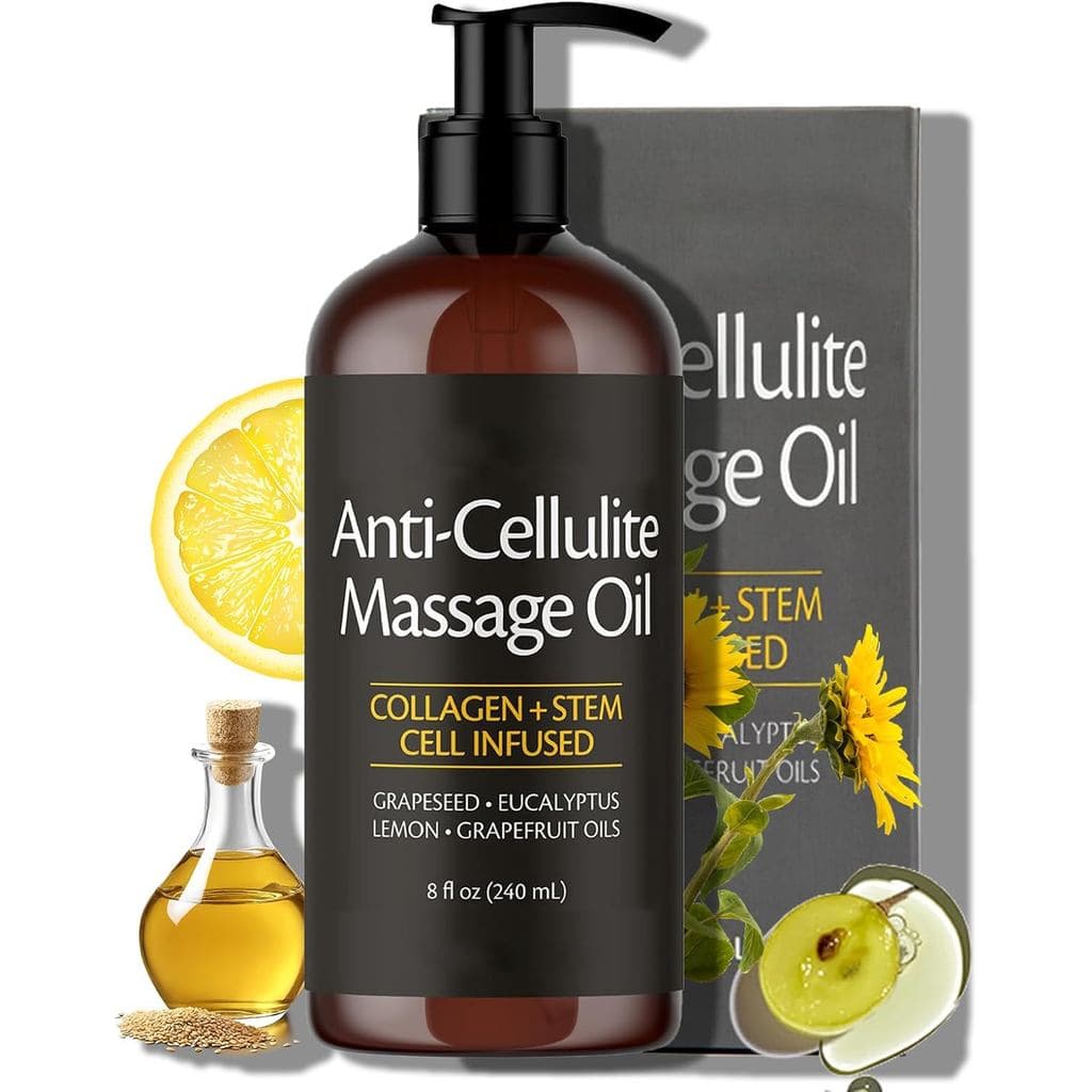 Óleo de Massagem Anticelulite para Corpo e Rosto 240ML, óleo de massagem anticelulite, óleo de massagem corporal firmado