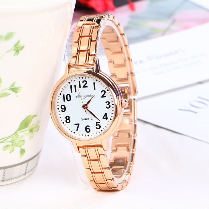 Relógio Feminino Dourado/Rosé Relógio Elegante Formal Relógio feminino moda Casual feminino pequeno ouro rosa ve