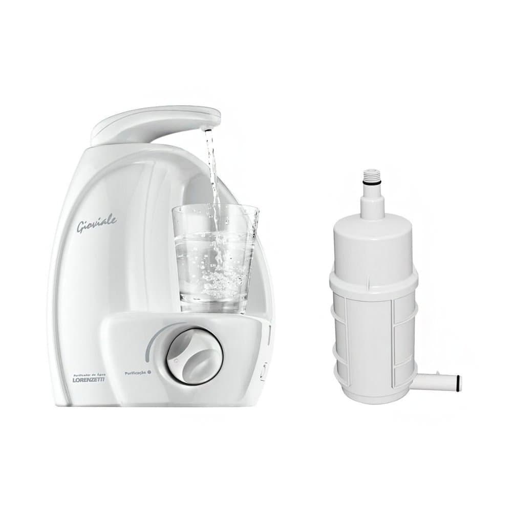 Purificador De Água Gioviale Lorenzetti Branco + Refil para Purificador