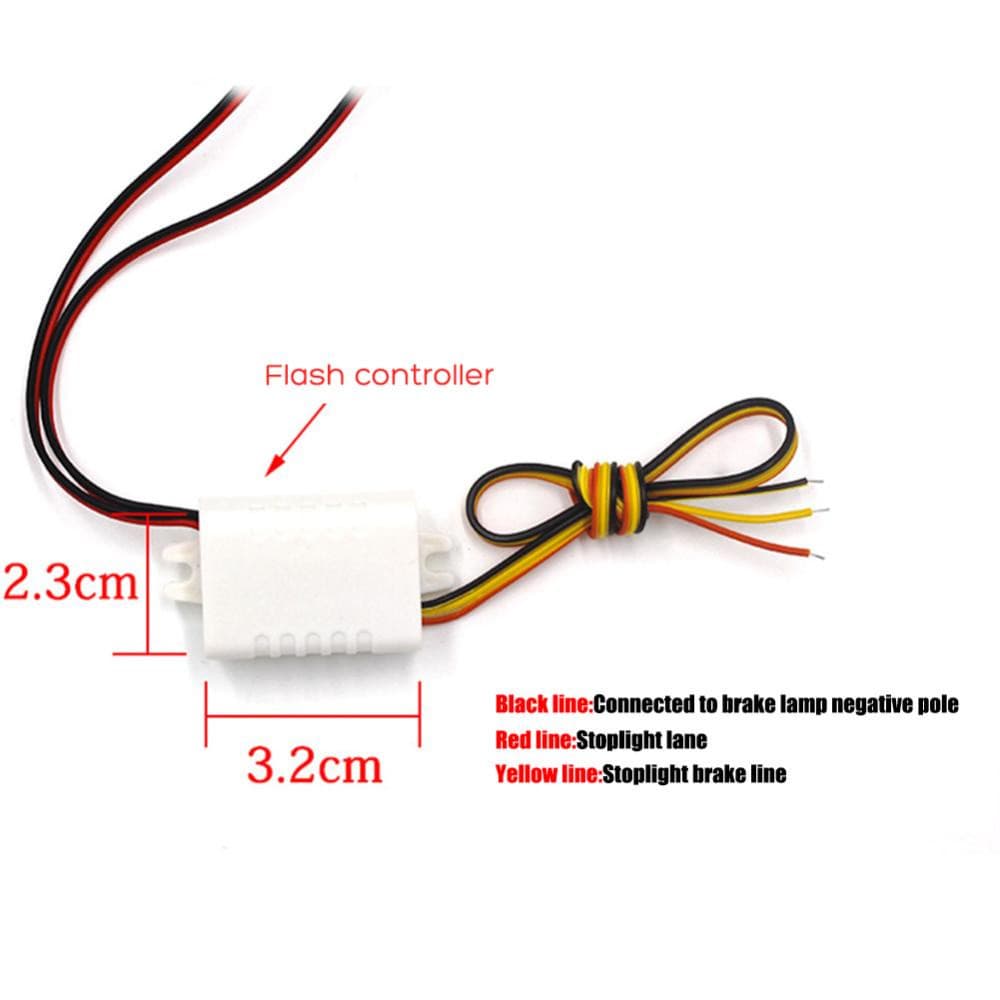 2Pcs Luz Estroboscópica Da Polícia 3 LED Carro De Mo