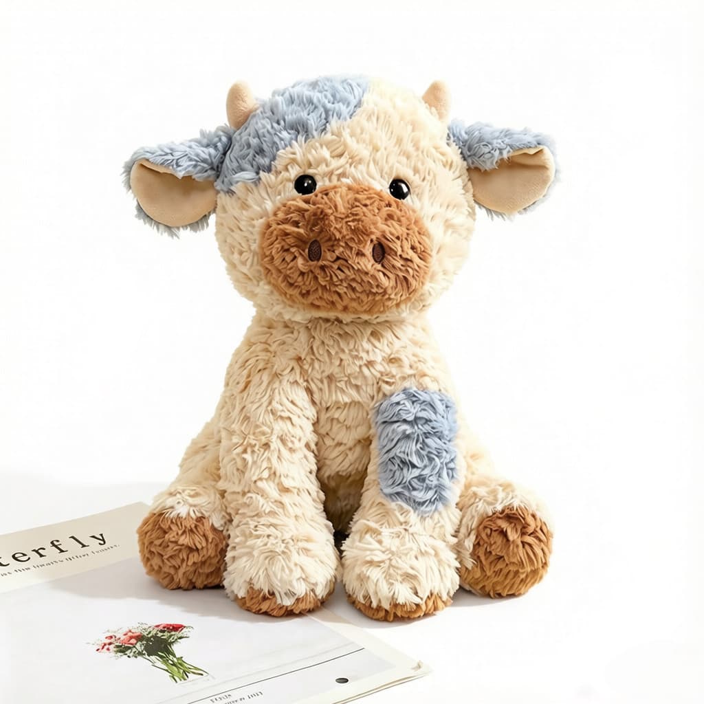 Boutique Boneca De Pelúcia De Vaca/Cordeiro De 25 Cm , Macia E Agachável , Brinquedo Para Menino Menina , Presente , Dec