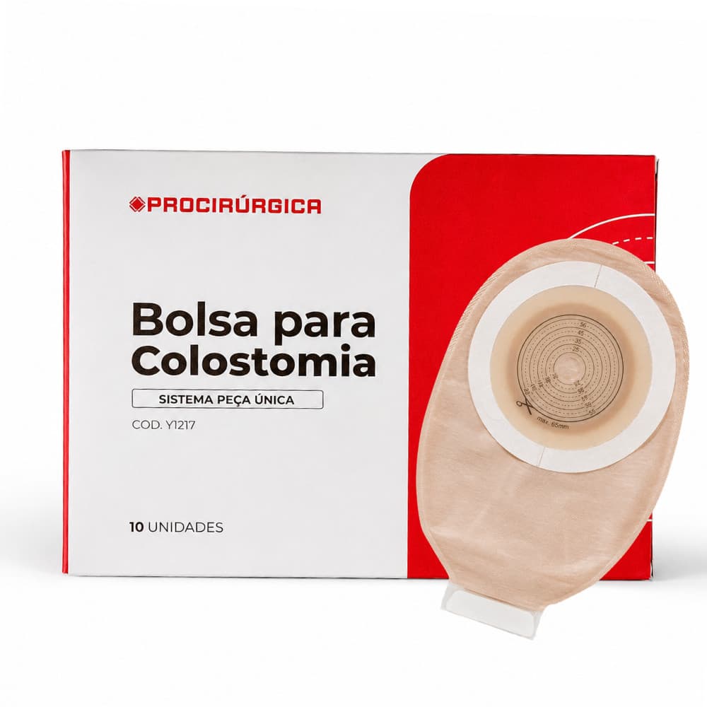 BOLSA DE COLOSTOMIA 20/65MM COM ADESIVO (CX C/10) PROCIRURGICA