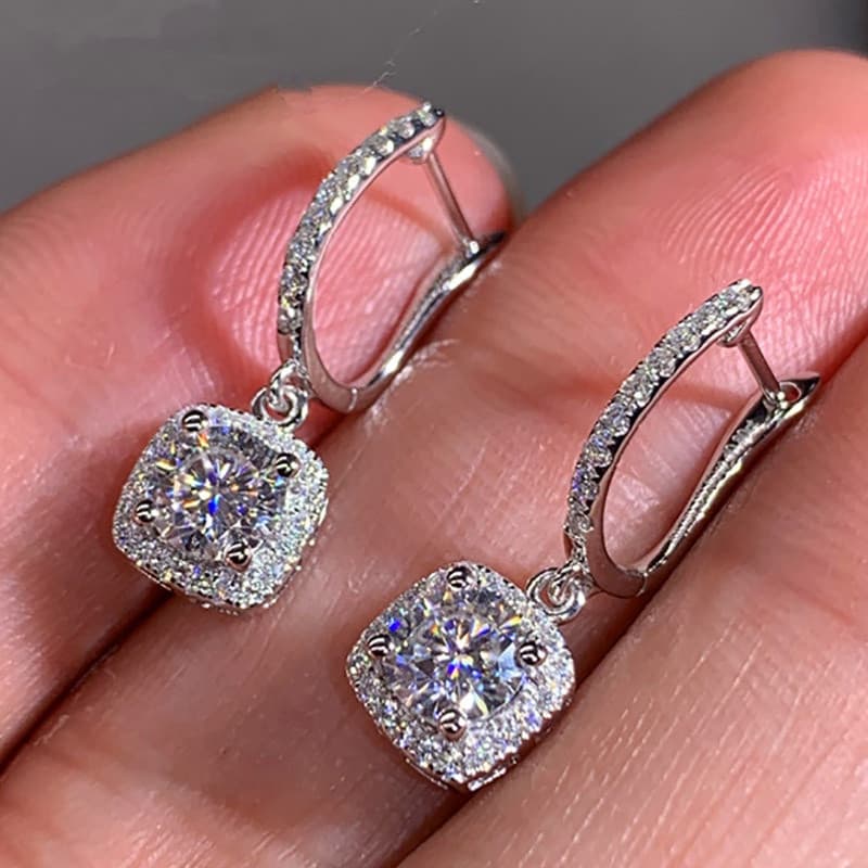 S925 Sterling Silver Pendant Earrings Moda Brincos Jóias Simples Brincos Estudantes Mulheres Atacado Presentes
