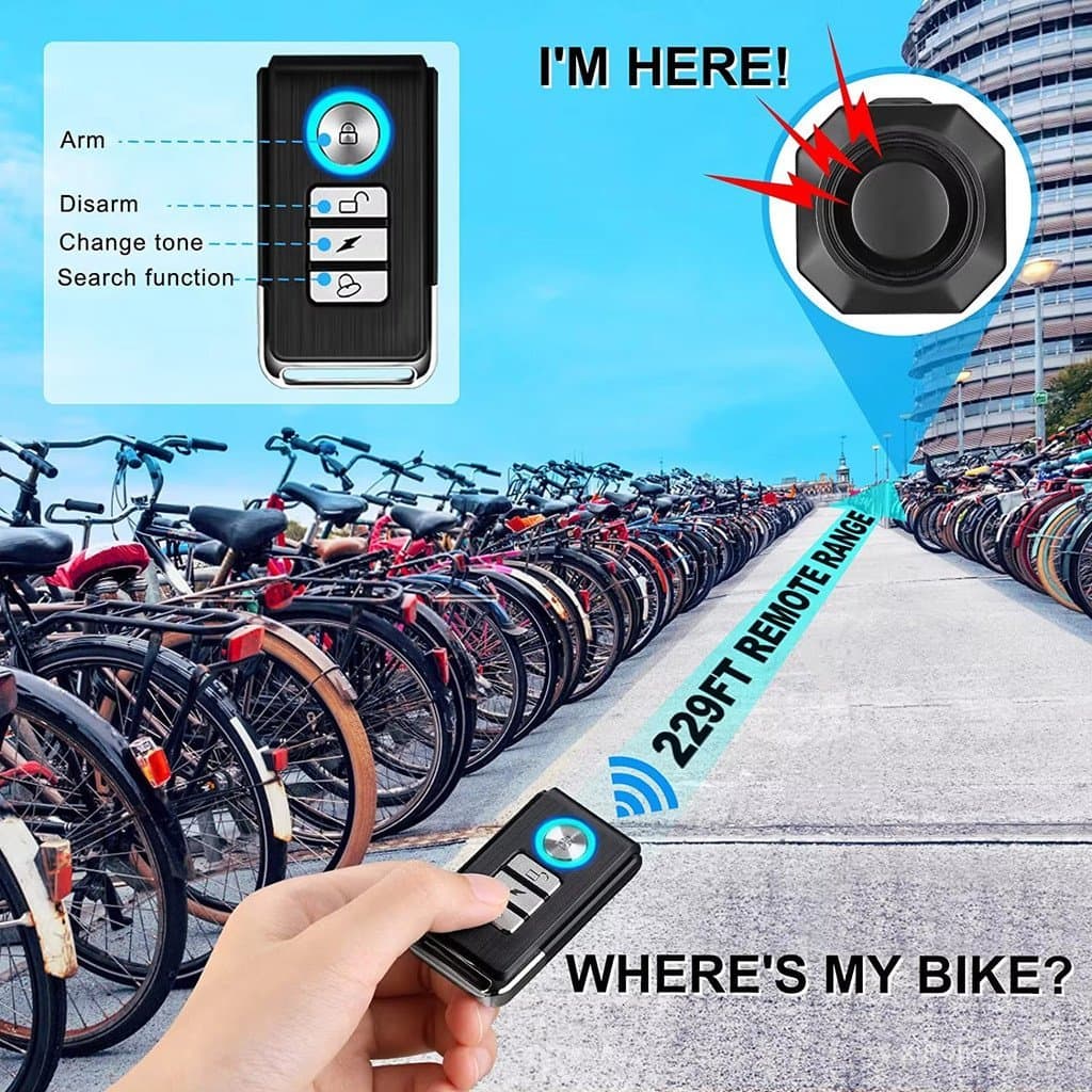 Alarme à prova d'água para veículos elétricos com controle remoto, dispositivo antirroubo, alarme para motocicletas, ala