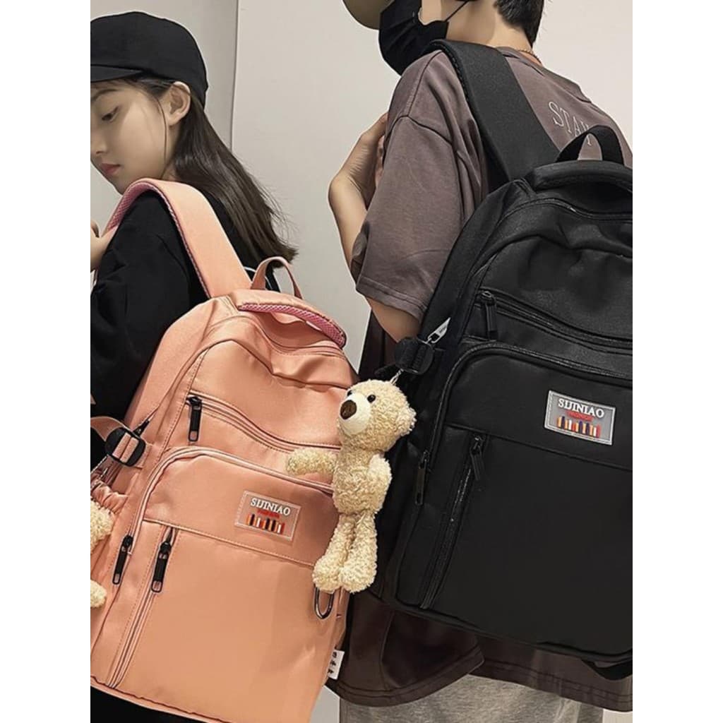 Versão coreana 2024 novo estilo mochila de grande capacidade street wear estudantes do ensino médio masculino viagem fra