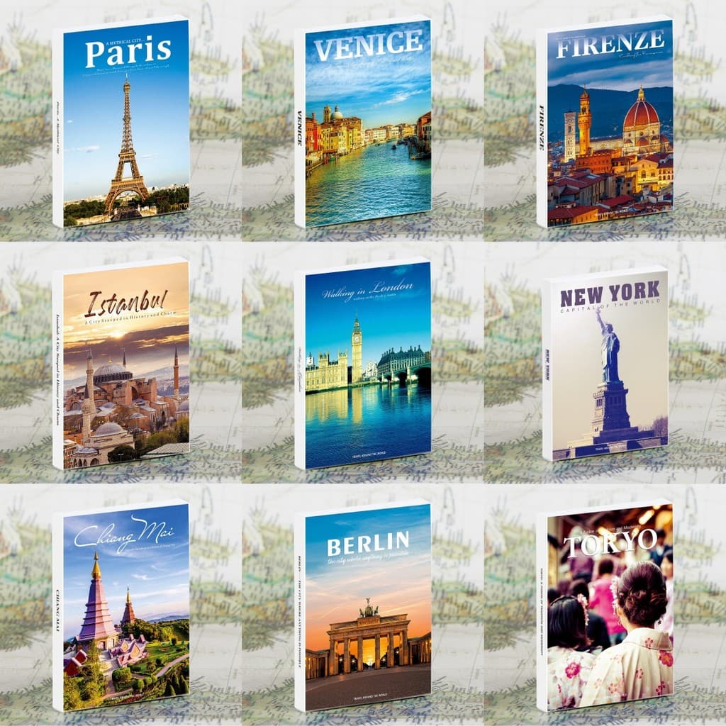 Mundo estados unidos japão francês reino unido europeu paisagem cartão postal viagem estética literária tendência criati