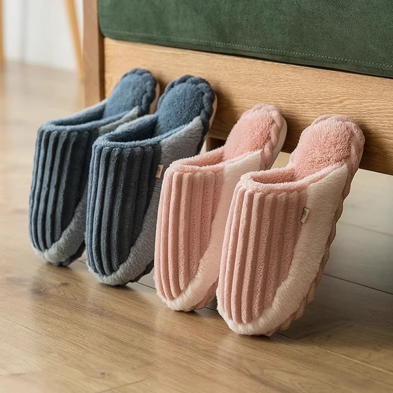 Inverno quente chinelos de algodão masculino feminino estilo 2026 novo estilo casa interior antiderrapante pelúcia gross