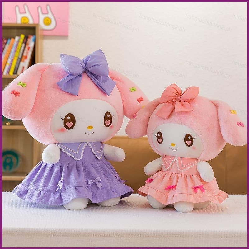 Tendência Sanrio Kuromi Melody Bonecos De Pelúcia Presentes Para Meninas Decoração De Casa Brinquedos Travesseiros Almo-